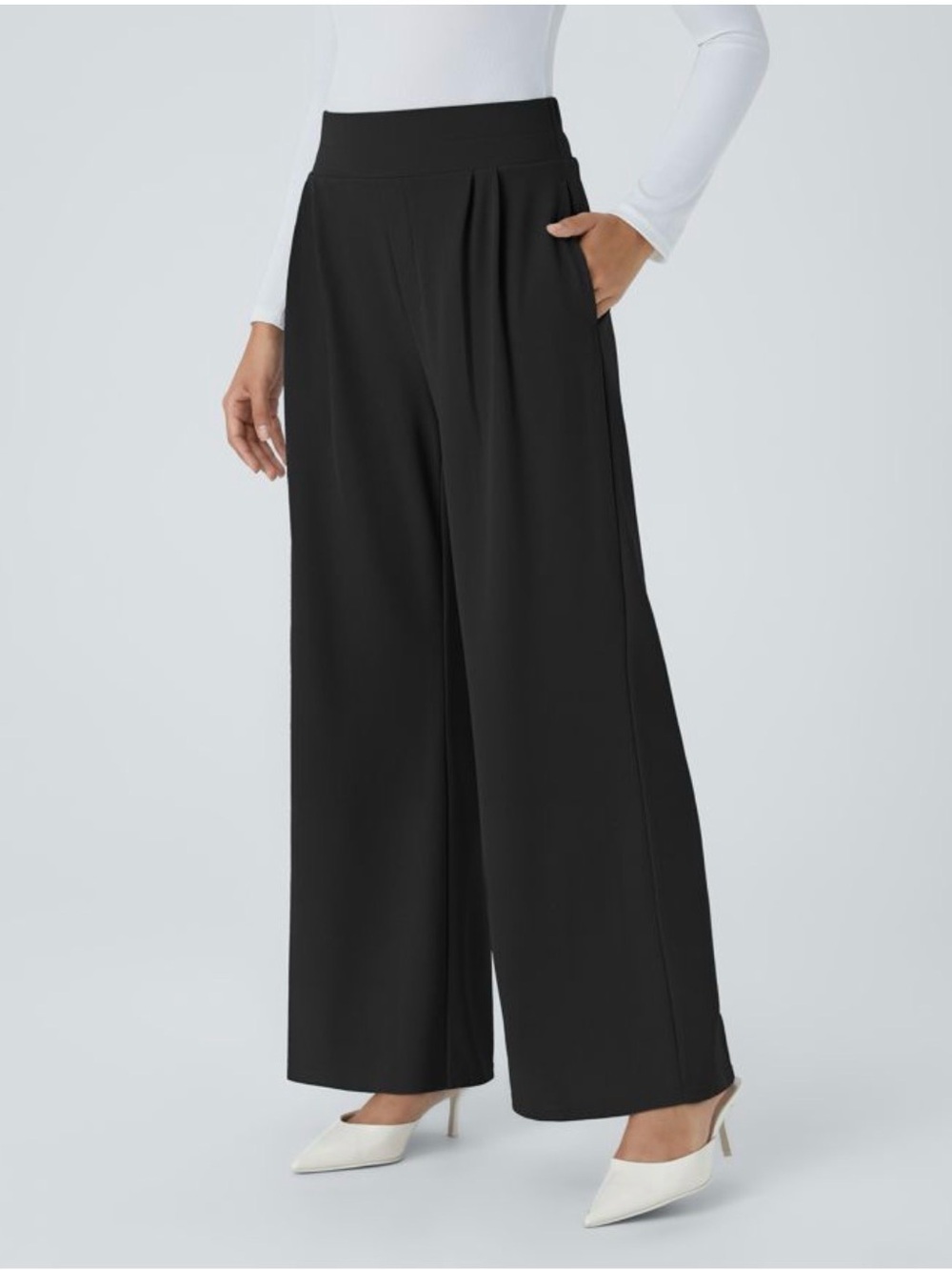 HALARA Black Wide Leg Pants